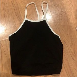 Black cropped tank top